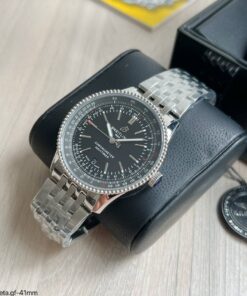 BREITLING NAVITIMER 41MM PRATA PRETO