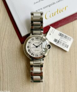 CARTIER BALLON BLEU  PRATA BRANCO 33MM