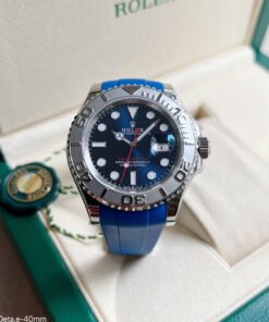 SUPER CLONE MÁQUINA ETA ROLEX YACHT-MASTER AZUL BORRACHA 40MM