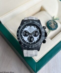 SUPER CLONE MAQUINA ETA ROLEX DAYTONA DIW CARBONO 40MM BRANCO