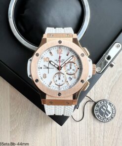 HUBLOT BIG BANG 44MM ROSE BRANCO