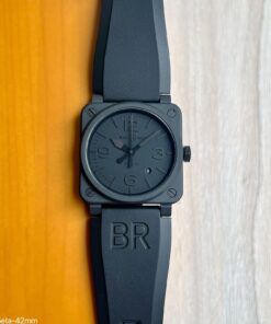 SUPER CLONE MÁQUINA ETA – BELL & ROSS PRETO 42MM