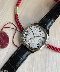 CARTIER DRIVE PRATA BRANCO COURO 41MM