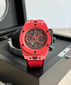 HUBLOT BIG BANG UNICO MAGIC CERÂMICA VERMELHO 44MM