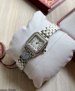 CARTIER PANTHERE PRATA BRANCO 22MM