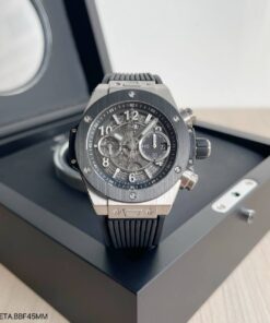 HUBLOT BIG BANG UNICO 44MM PRATA PRETO