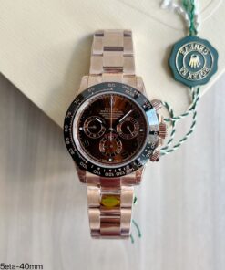 SUPER CLONE MÁQUINA ETA ROLEX DAYTONA ROSE BORRACHA 40MM