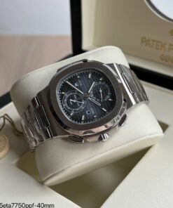 PATEK PHILIPPE NAUTILUS TRAVEL TIME 40MM PRATA  5990/1A-001
