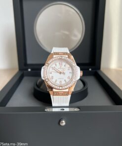 HUBLOT BIG BANG 39MM DOURADO BRANCO COM BRILHANTE
