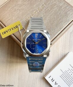 SUPER CLONE MÁQUINA ETA – BVLGARI OCTO PRATA AZUL 42MM