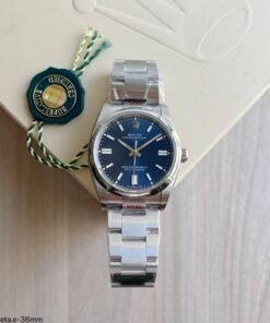 SUPER CLONE MÁQUINA ETA ROLEX OYSTER PERPETUAL 36MM AZUL