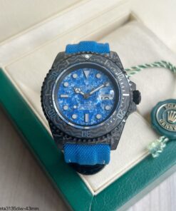 SUPER CLONE MÁQUINA ETA ROLEX SEA DWELLER DIW CARBONO AZUL 43MM