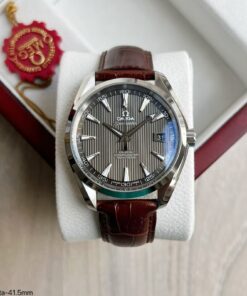 OMEGA SEAMASTER AQUA TERRA CO-AXIAL 41,5MM PRATA COURO