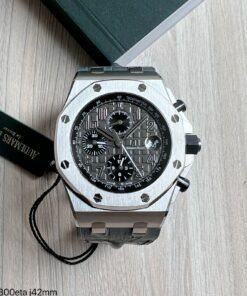 AUDEMARS PIGUET ROYAL OAK OFFSHORE 42MM COURO CINZA