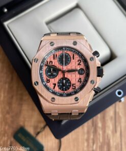 AUDEMARS PIGUET ROYAL OAK OFFSHORE ROSE 42MM COURO