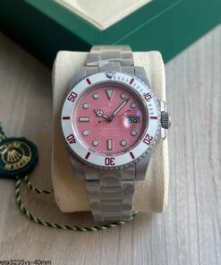 SUPER CLONE MÁQUINA ETA ROLEX SUBMARINER DIW ROSA 40MM