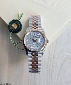 ROLEX DATEJUST 36MM PRATA ROSE 126201