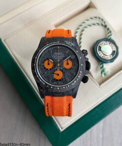 SUPER CLONE MAQUINA ETA ROLEX DAYTONA DIW CARBONO 40MM LARANJA
