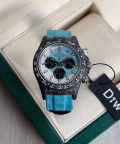 SUPER CLONE MÁQUINA ETA ROLEX DAYTONA DIW CARBONO 40MM AZUL