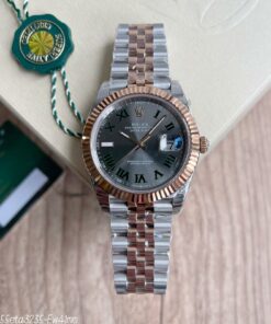 ROLEX DATEJUST CINZA 41MM PRATA ROSE