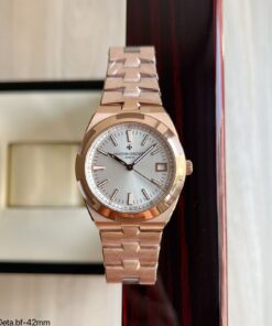 SUPER CLONE MÁQUINA ETA – VACHERON CONSTANTIN OVERSEAS ROSE BRANCO 42MM