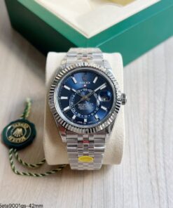 SUPER CLONE MÁQUINA ETA ROLEX SKY-DWELLER JUBILEE AZUL 42MM