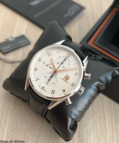 SUPER CLONE MÁQUINA ETA – TAG HEUER CARRERA CALIBRE 1887 COURO 43MM