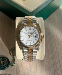 ROLEX DATEJUST 41MM PRATA DOURADO 126231