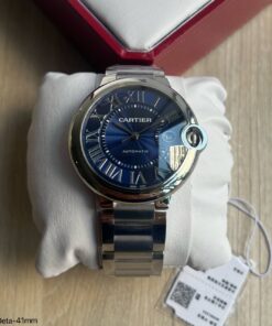 CARTIER BALLON BLEU  PRATA AZUL 42MM WSBB0027