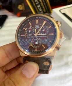 Réplica de Relógio Tag Heuer Couro (4Parafuso)