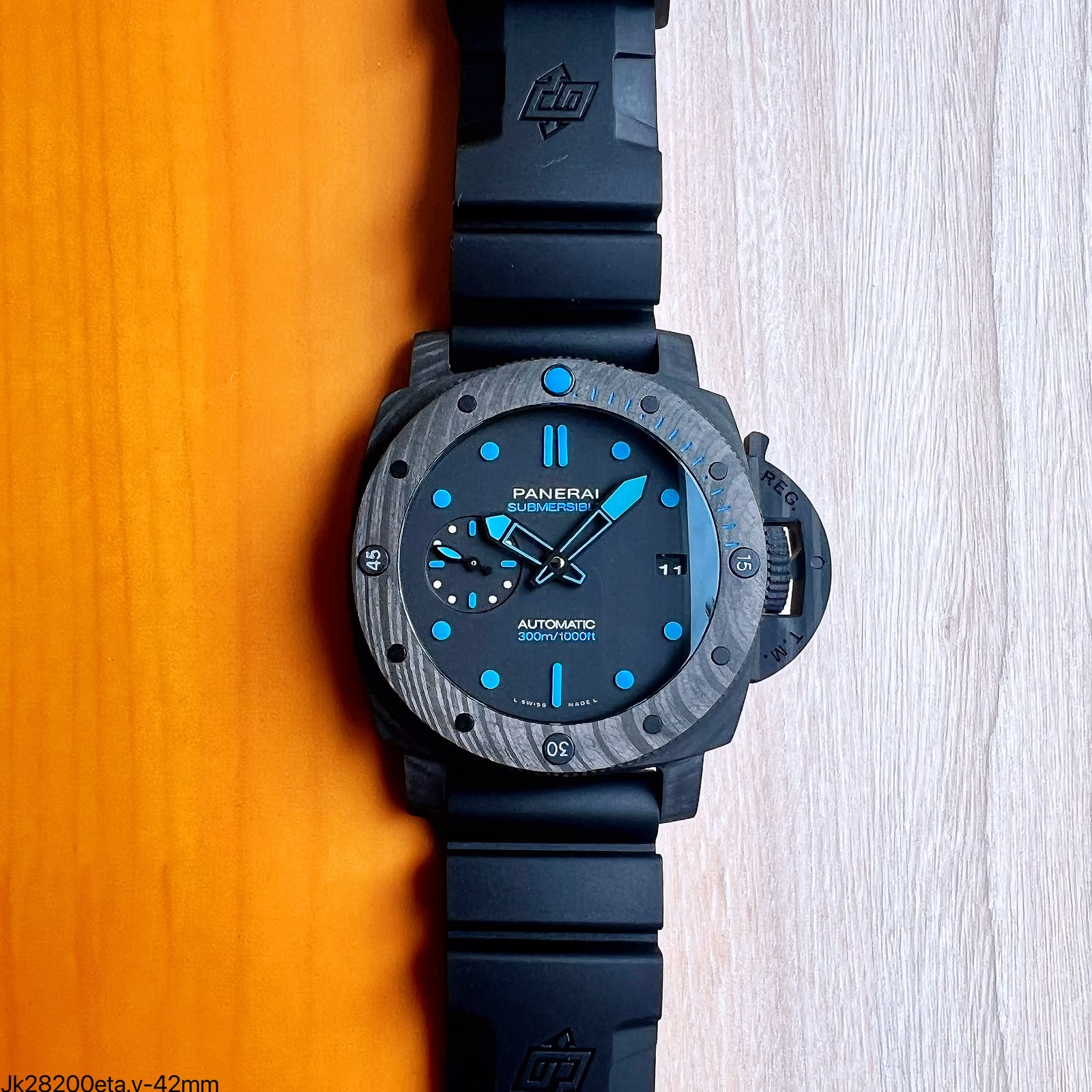 Super Clone Maquina ETA - Panerai Submersible Carbotech