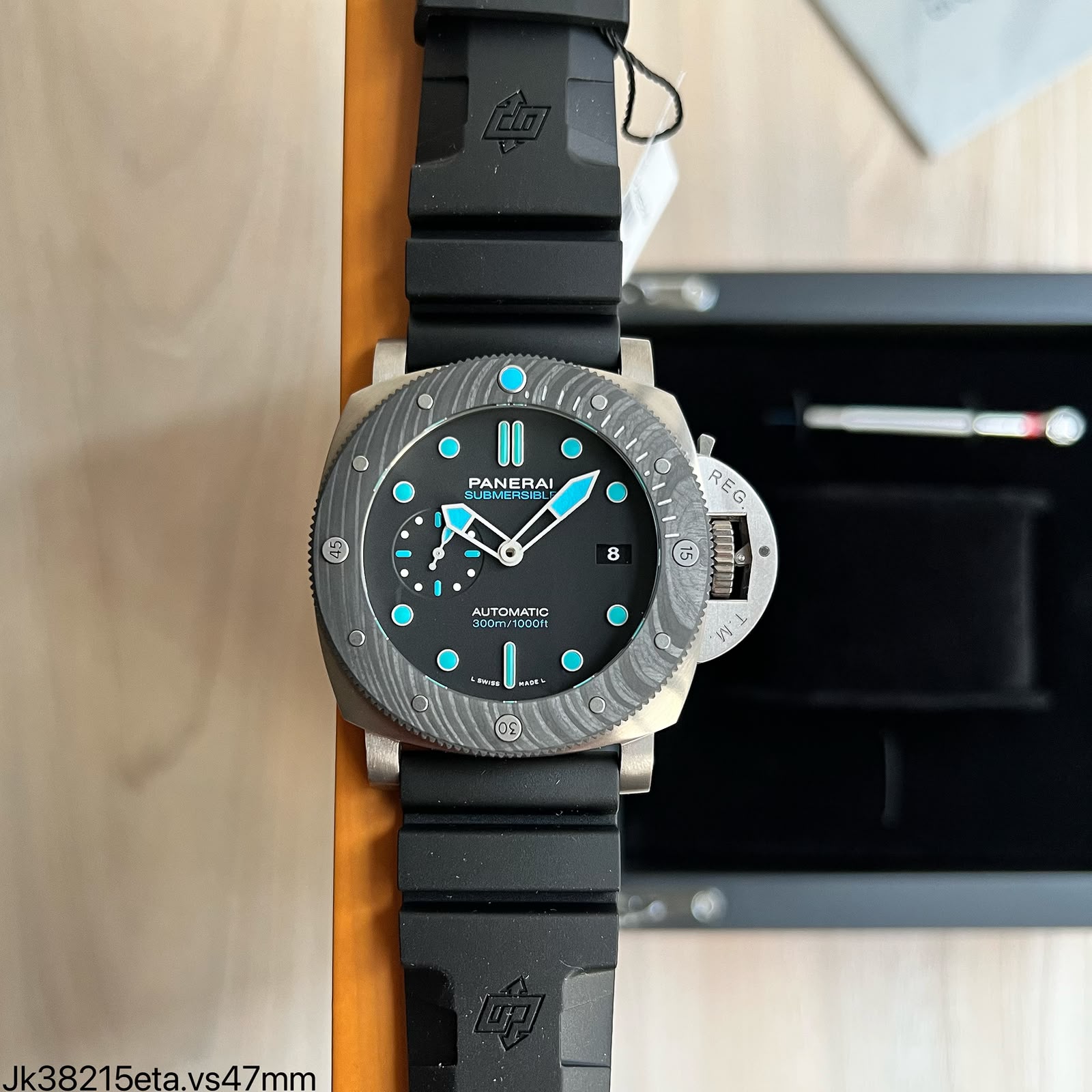 Super Clone Maquina ETA - Panerai Submersible Carbotech