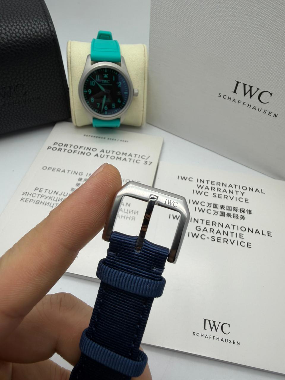 Relógio Réplica Iwc Couro Automático - Imagem 2
