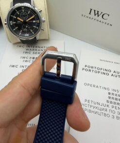 Relógio Réplica Iwc Borracha Batéria - Imagem 4