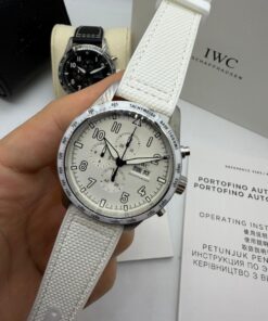 Relógio Réplica Iwc Couro Batéria