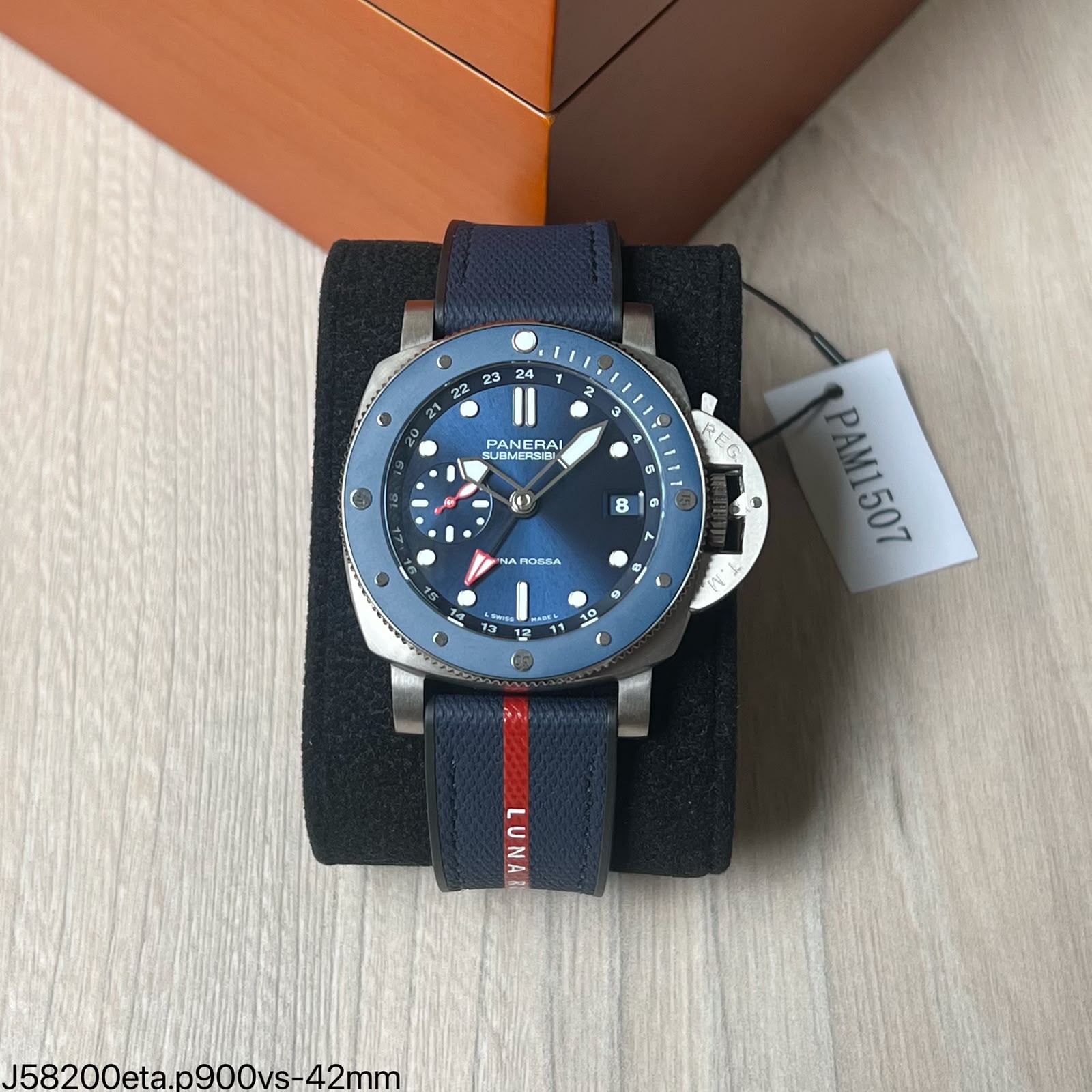 Super Clone Maquina ETA - Panerai Submersible GMT Luna Rossa