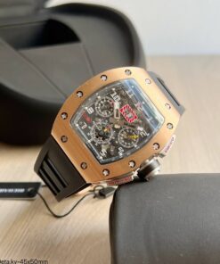 Super Clone Maquina ETA - Richard Mille RM 11-03 Flyback Rose Gold White