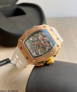 Super Clone Maquina ETA - Richard Mille RM 11-03 Flyback Rose Gold White