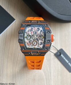 Super Clone Maquina ETA - Richard Mille RM 11-03 Flyback McLaren Carbon Orange