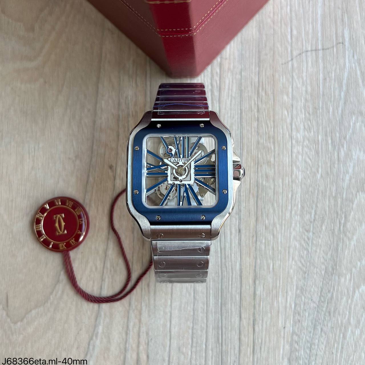 Super Clone Maquina ETA – Cartier Santos de Cartier Skeleton