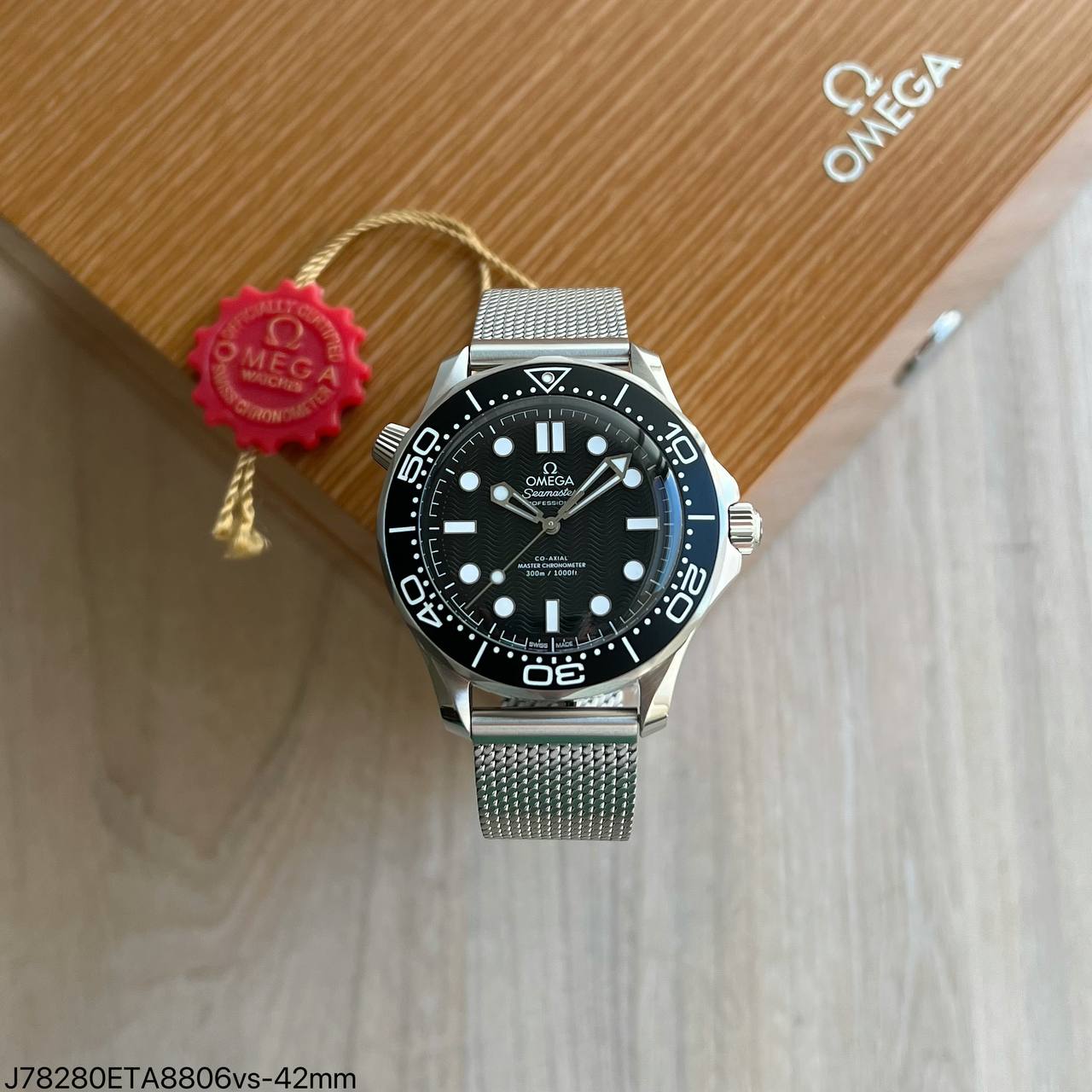 Super Clone Maquina ETA – Omega Seamaster Black Dial