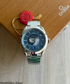 Super Clone Maquina ETA – Omega Seamaster Aqua Terra Worldtimer Blue