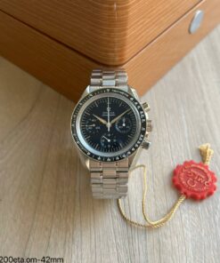 Super Clone Maquina ETA - Omega Seamaster Moonwatch Professional Black Dial
