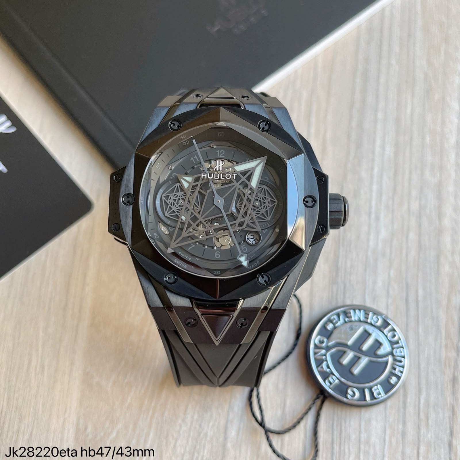 Super Clone Maquina ETA – Hublot Big Bang Sang Bleu II All Black