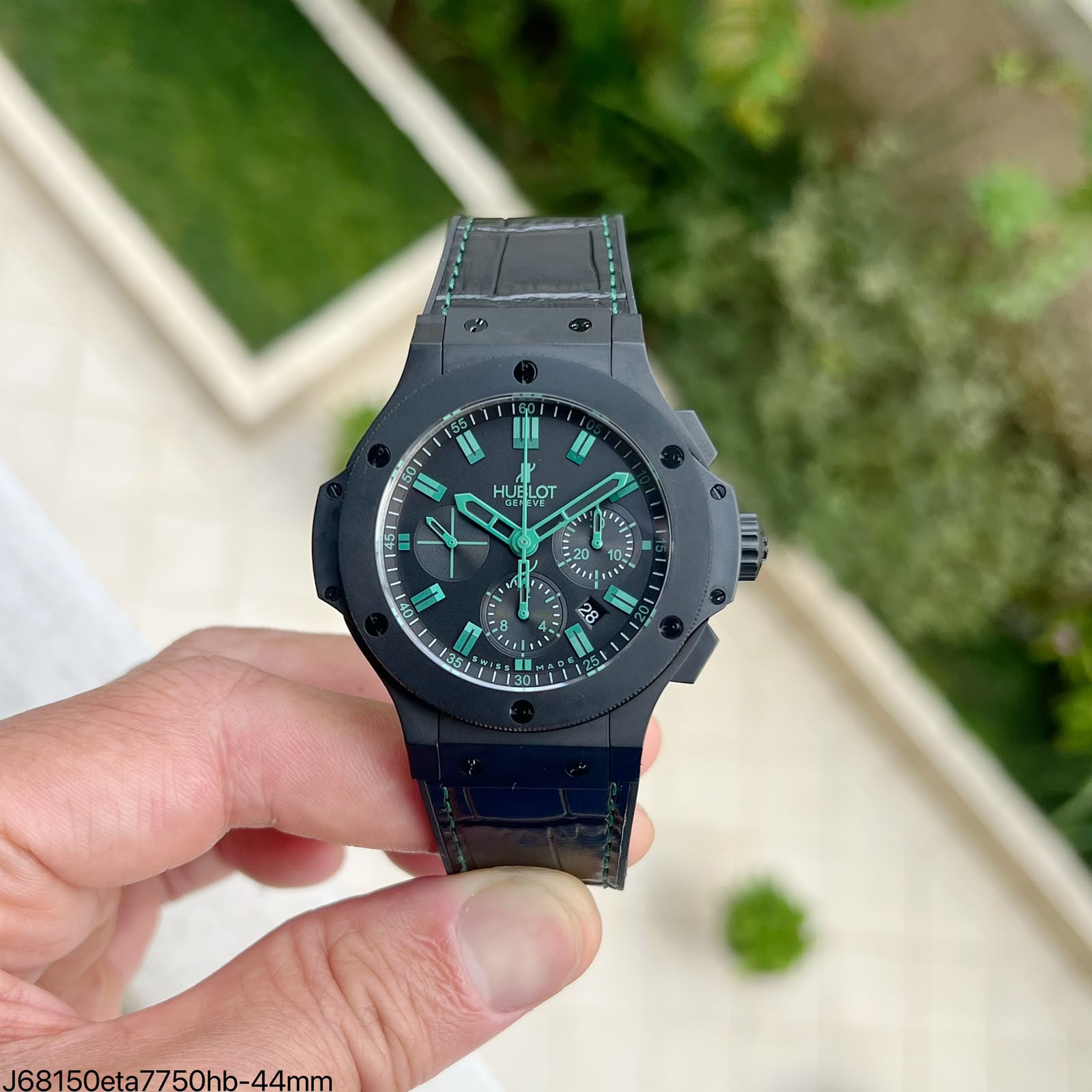 Super Clone Maquina ETA – Hublot Big Bang All Black Green