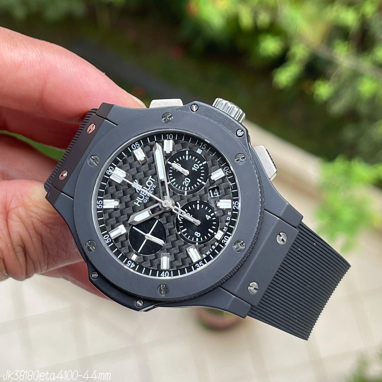Super Clone Maquina ETA – Hublot Big Bang All Black Green