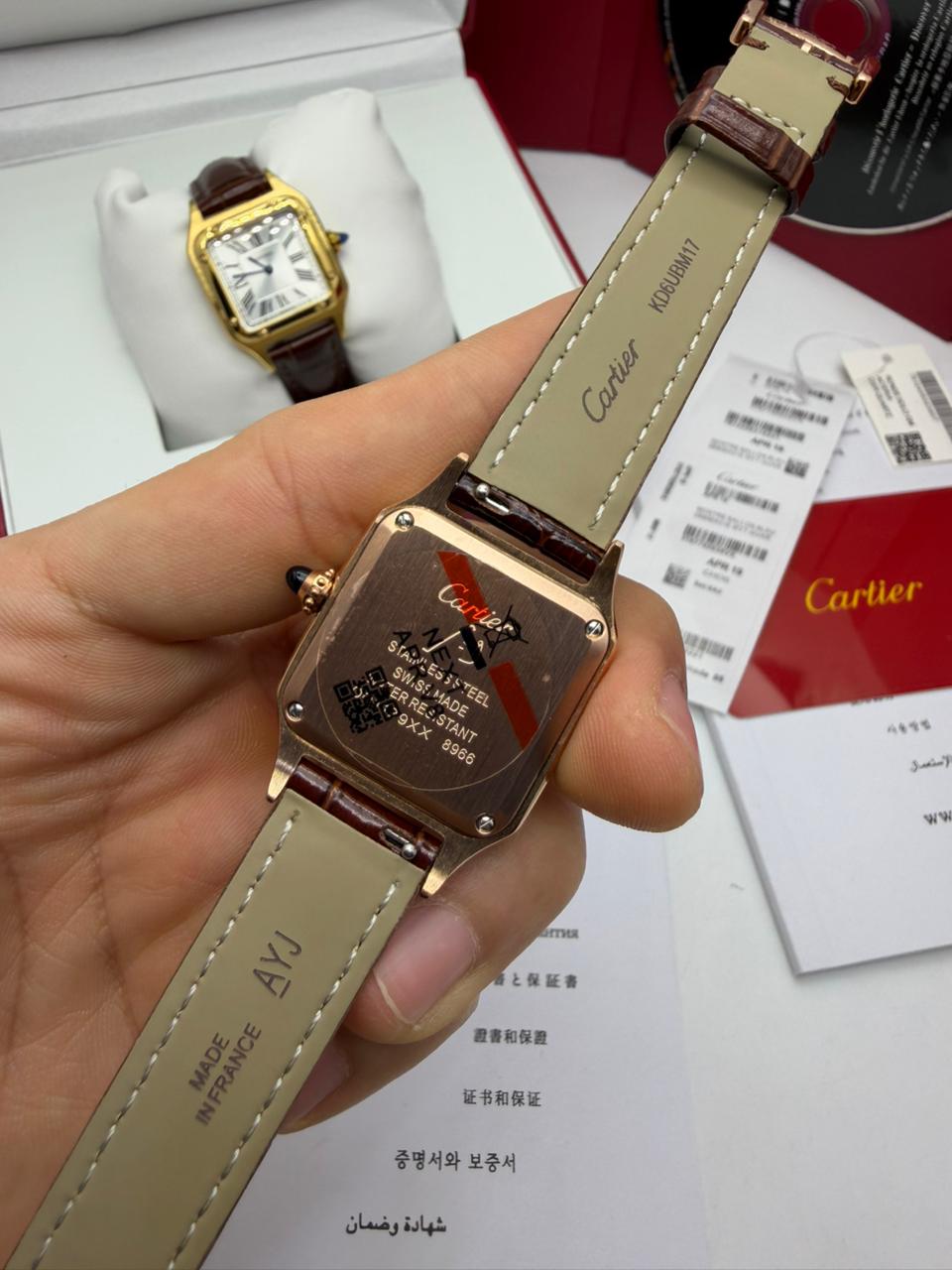 Réplica de Relógio - Cartier Santos de Cartier - Imagem 6